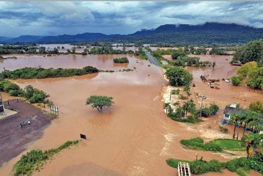 Imagem aérea da enchente de maio em Candelária: ação emergencial será desenvolvida em 93 cidades gaúchas