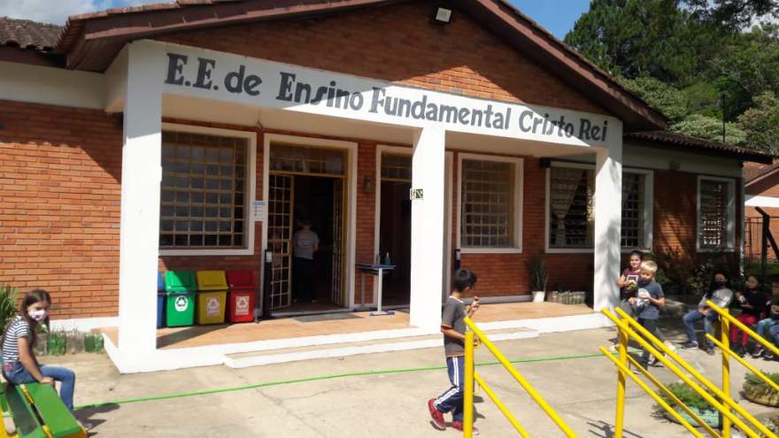 A Escola de Ensino Fundamental Cristo Rei conta atualmente com 155 alunos, dos quais 27 já pertencem à rede municipal 
