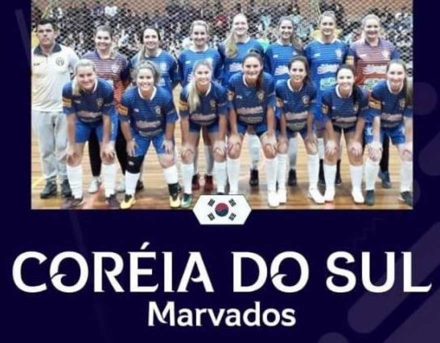 Marvados feminino representará a Seleção da Coreia do Sul no Mundial de Futsal Feminino, que será disputado em Santa Cruz do Sul