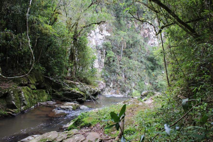 Parte de cima da Cascata da Ferradura 