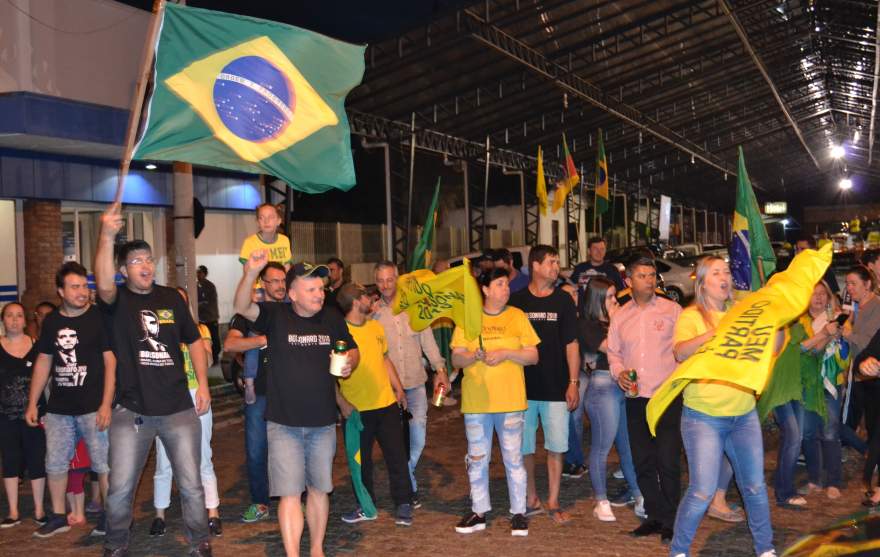 Comemoração pela vitória de Jair Bolsonaro
