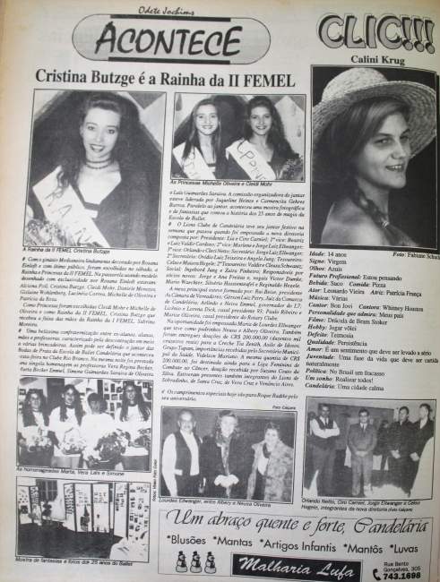 Na Folha, destaque para as vencedoras a Rainha e Princesas da II Femel