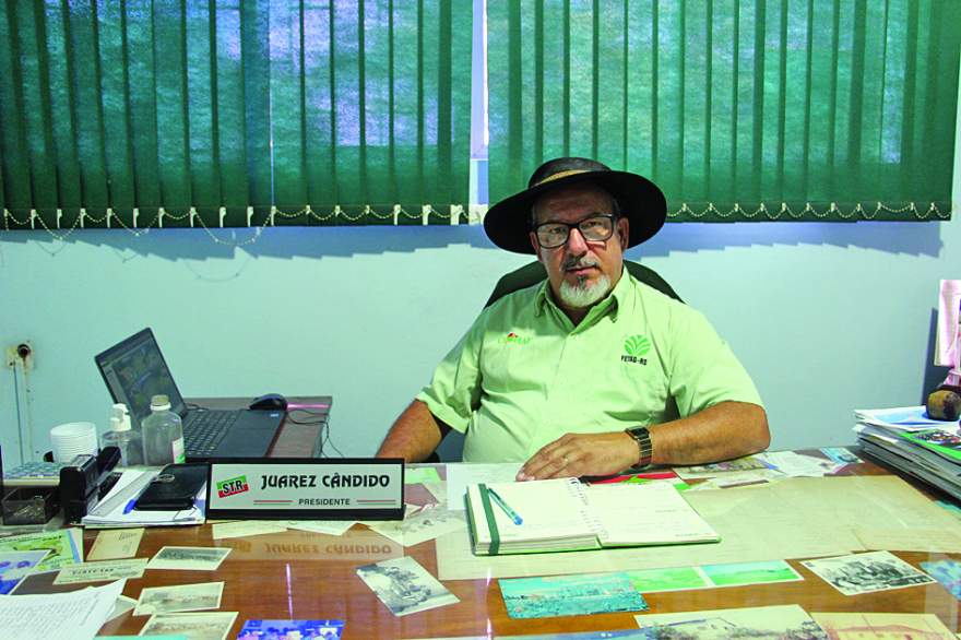 O atual presidente do STR, Juarez Cândido (Foto: Arthur L. Mallmann | Folha de Candelária)
