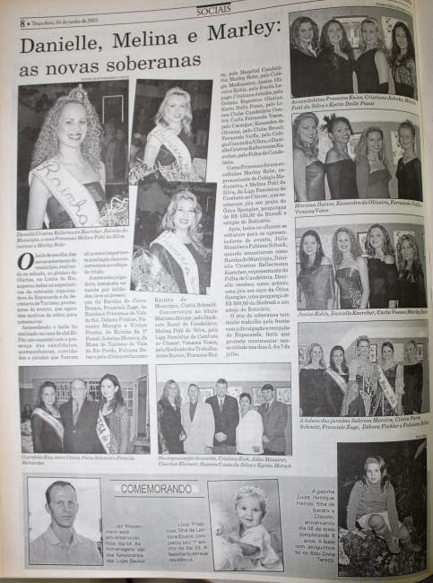 Na Folha, destaque para as vencedoras de 2002