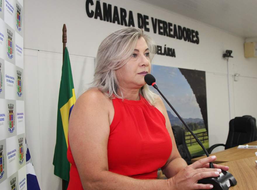 A presidente da Câmara de Vereadores Jaira Diehl