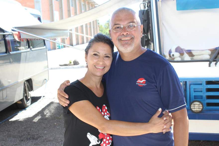 Belmiro e Adriane: elogios à estrutura do parque de eventos