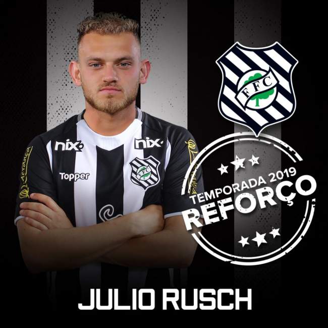 Julio Rusch foi apresentado como reforço do Figueirense para 2019 - Divulgação/ Figueirense