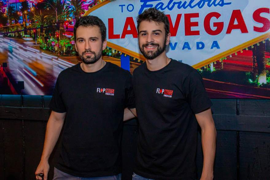 Emiliano e Maurício Aguiar: sócios do Flop Nuts Poker Club 