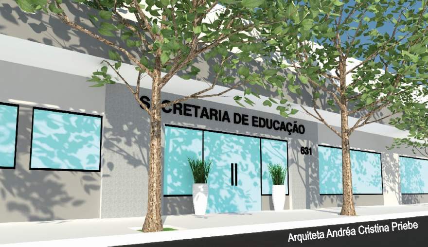 Projeto da nova sede da SME foi feito pela arquiteta Andréa Cristina Priebe
