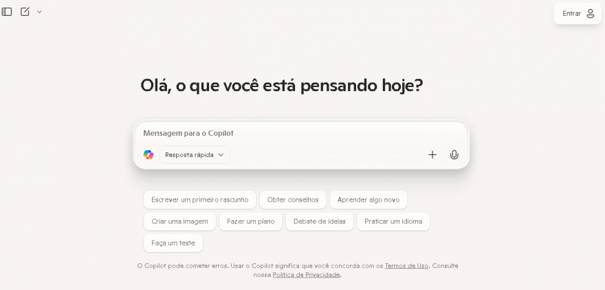 Funcionários estaduais poderão utilizar de ferramentas de inteligência artificial como o Microsoft Copilot (Divulgação)