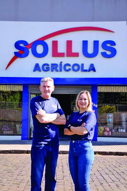 Os proprietários Vanderlei Fritz e Rayssaara Joana Véras Fernandes estão entusiasmados por ampliar o compromisso da Sollus Agrícola no município.