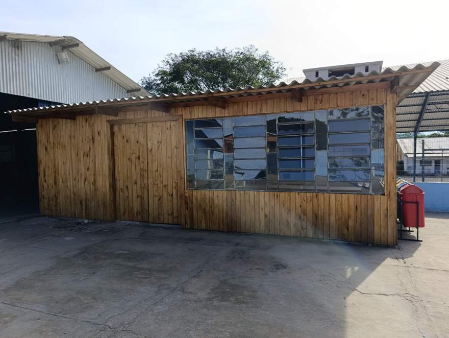 Espaço construido especialmente para a feira