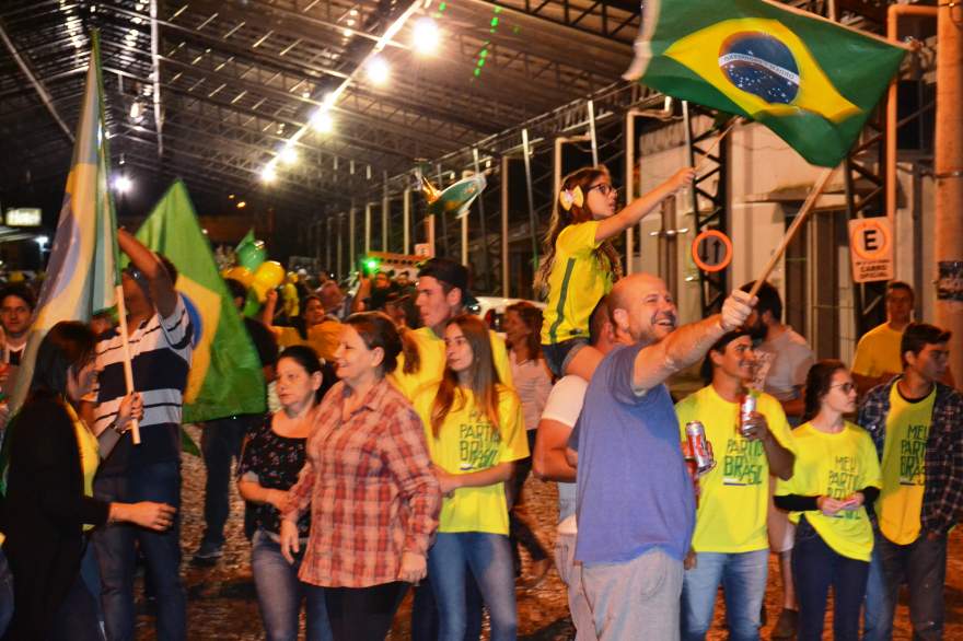 Comemoração pela vitória de Jair Bolsonaro