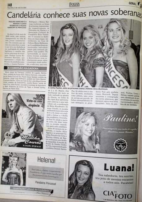 Na Folha, destaque para as vencedoras de 2006