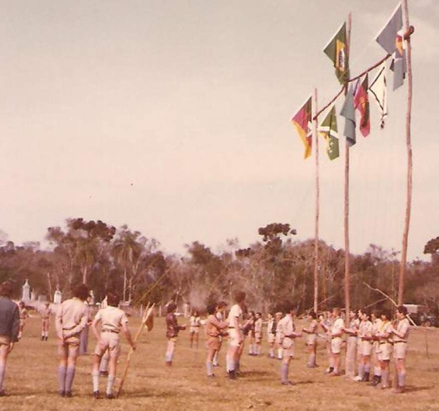 Hasteamento do Sênior Sul em 1975 (Foto: Arquivo | Claudio Petermann)