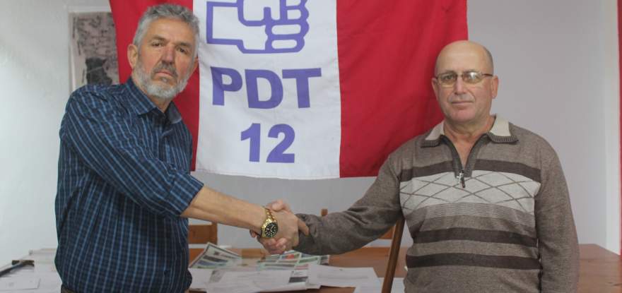 Wilmar Rediske com o novo vice, Rudimar Moraes (Foto: Arthur L. Mallmann | Folha de Candelária)