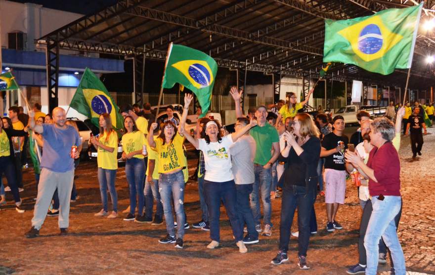 Comemoração pela vitória de Jair Bolsonaro