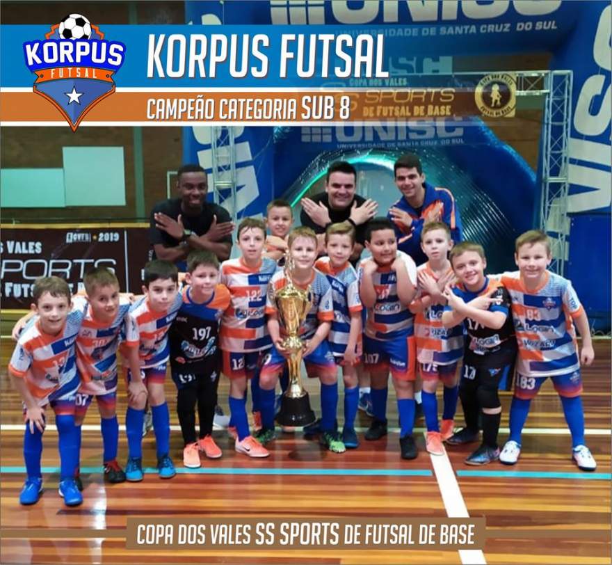 Equipe da Korpus Sub 08: campeã da Copa dos Vales