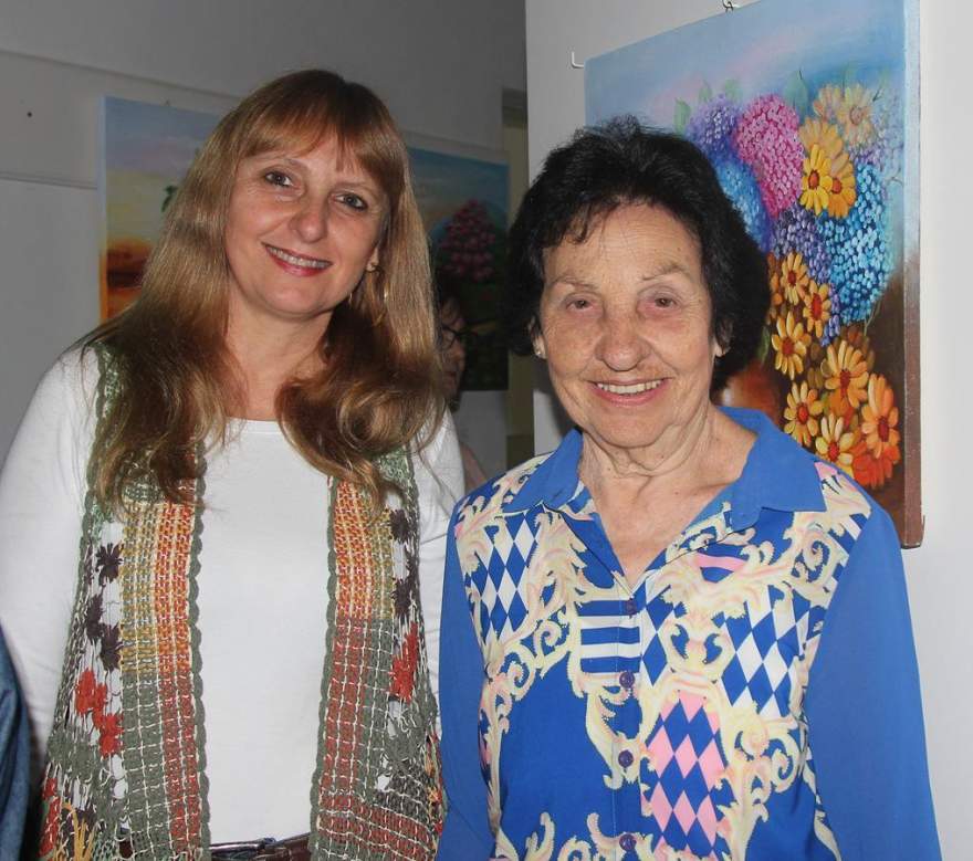 Viviane com a mãe Iva Lenz 