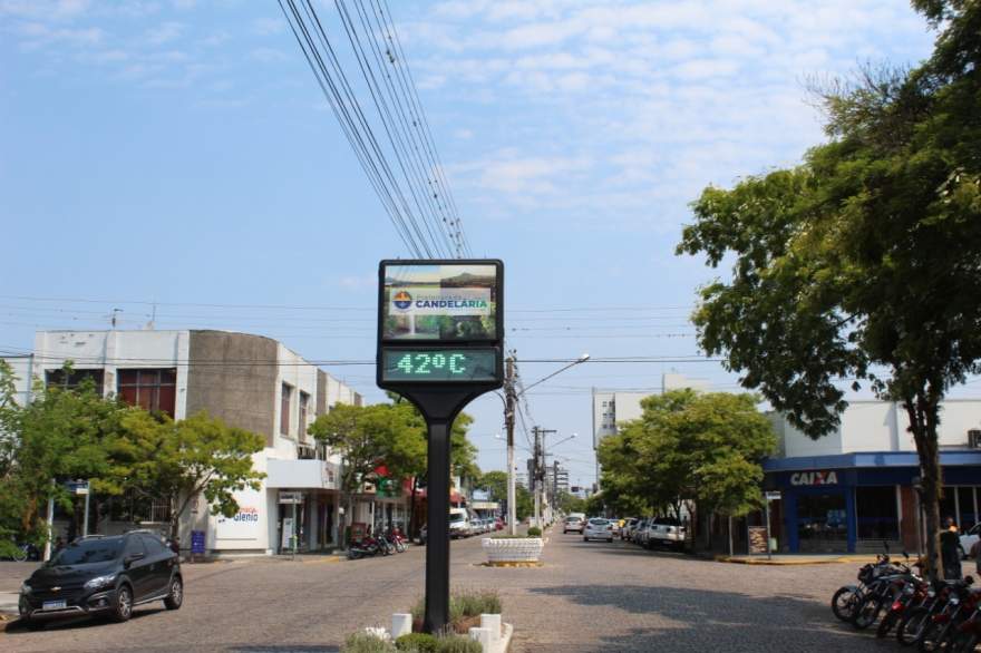 Em Candelária, máxima atingiu os 42 graus  (Crédito: Arthur Lersch Mallmann)