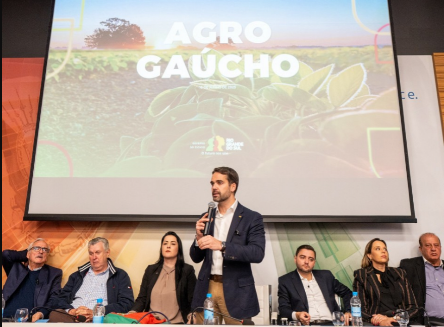 Leite reforça a cobrança ao governo federal por uma resposta mais clara e efetiva à crise enfrentada pelo campo no RS(Foto:Maurício Tonetto/Secom)