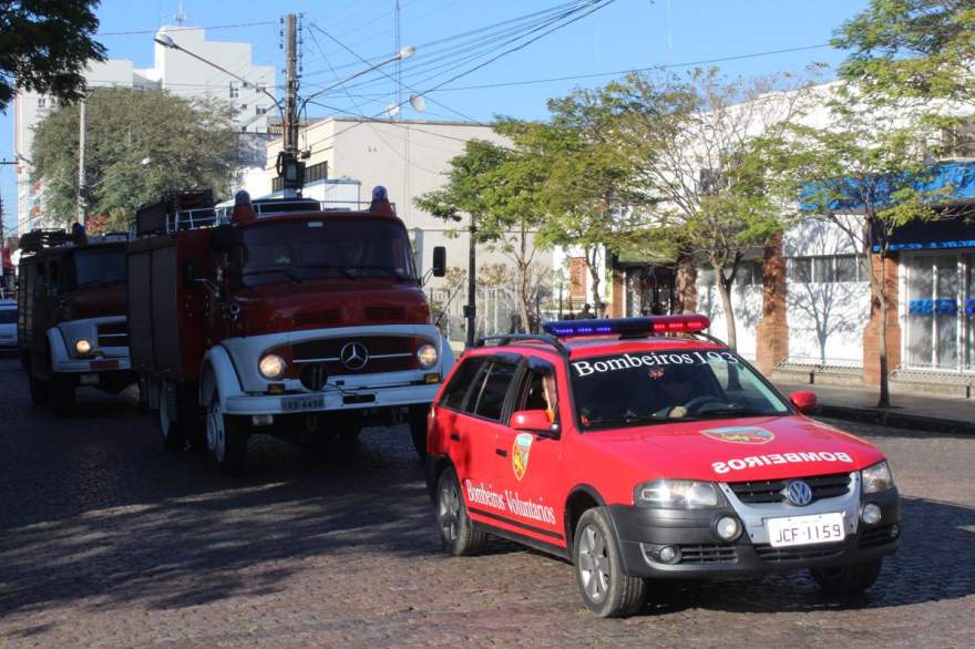 Bombeiros voluntários de Candelária também marcaram presença