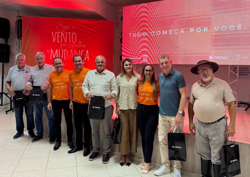 Homenagem aos incentivadores da Cresol quando vieram para Candelária há 4 anos
