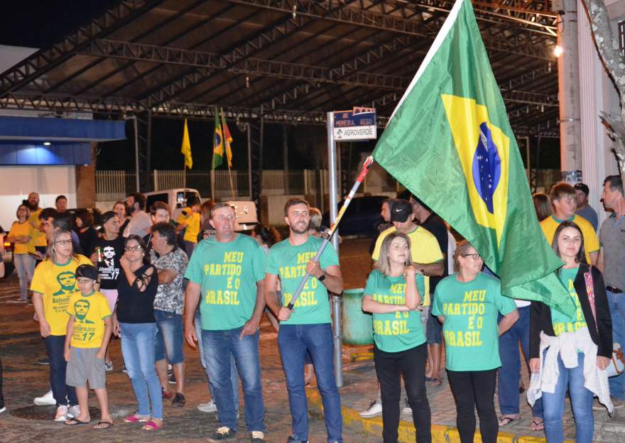 Comemoração pela vitória de Jair Bolsonaro