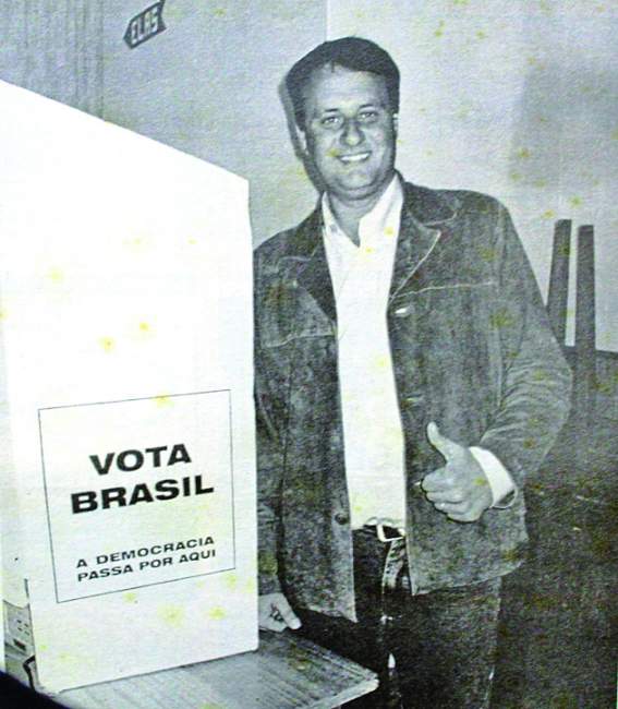 Bruno Luciano Radtke no momento de votar: vitória apertada