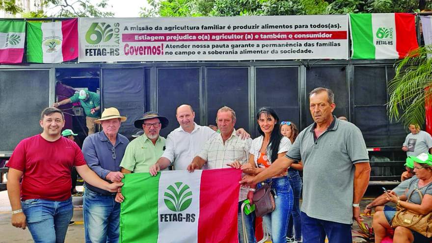 O presidente do STR Candelária, Juarez Cândido, esteve presente no ato | Foto: Divulgação / STR