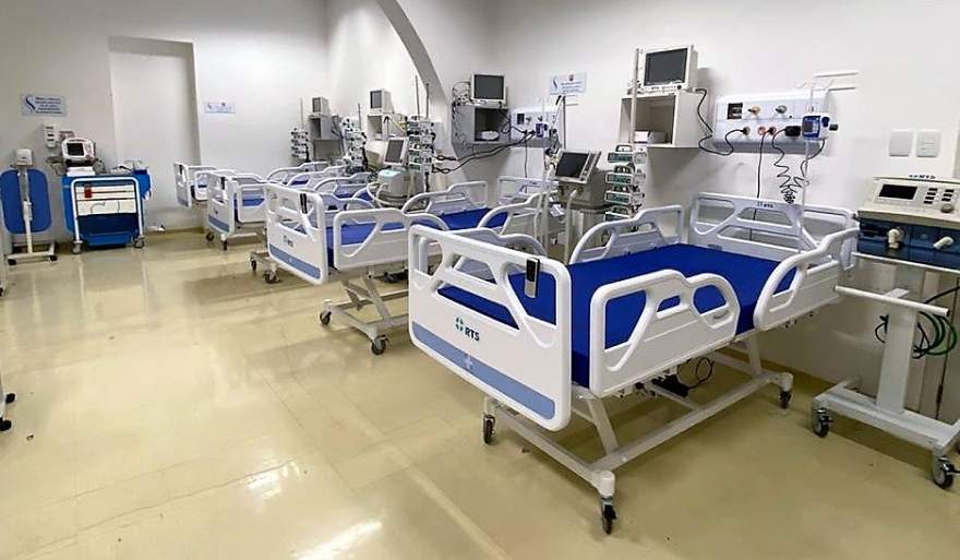 UTI do Hospital Santa Cruz: neste sábado, 11, dos 25 leitos de terapia intensiva da região, apenas quatro são de pacientes com covid-19