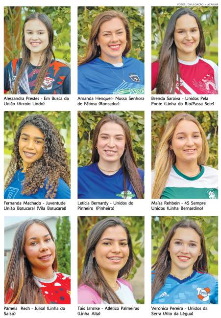 As nove candidatas deste ano 