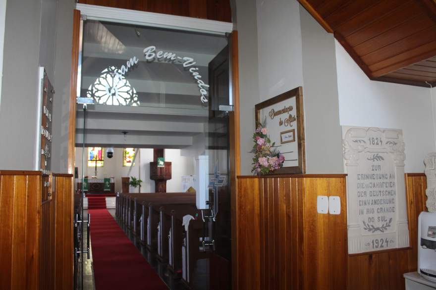 Novo hall de entrada da Igreja Luterana Cristo de Candelária | Arthur Mallmann / Folha de Candelária