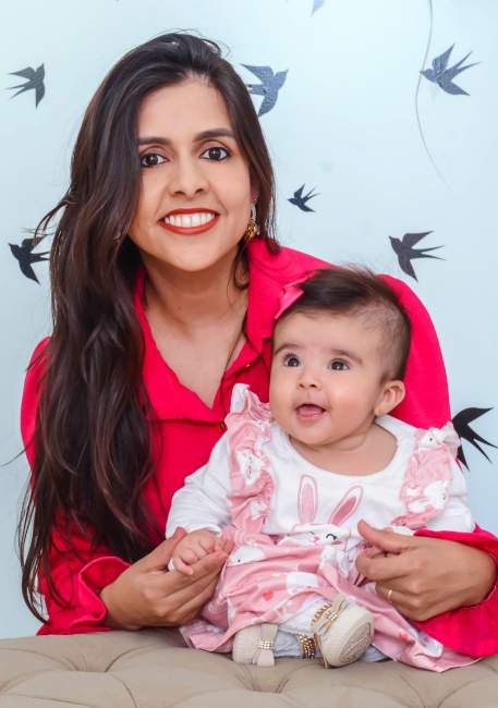 Kelen Jéssica Almeida com a filha  Melissa Almeida Pereira 