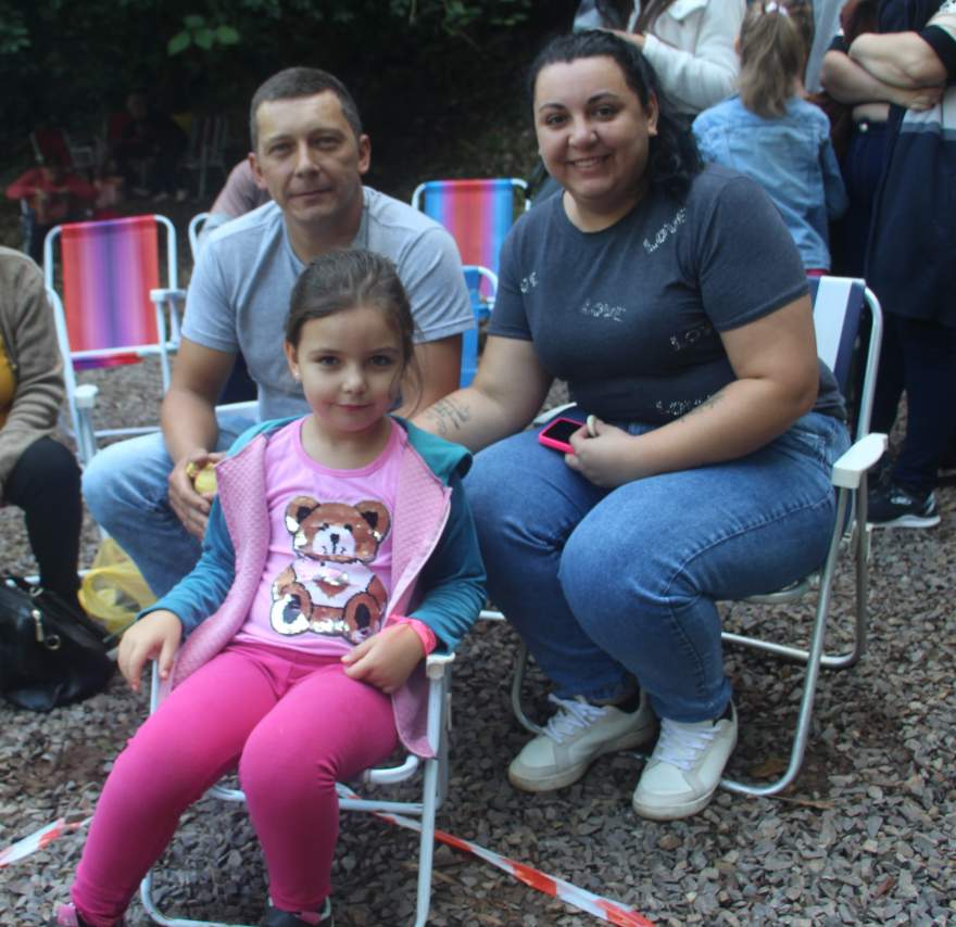Janaína, de Sinimbu, com a família: de arrepiar