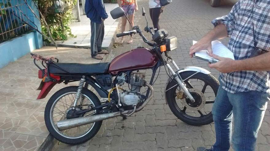 Moto utilizada pela vítima foi apreendida pela polícia