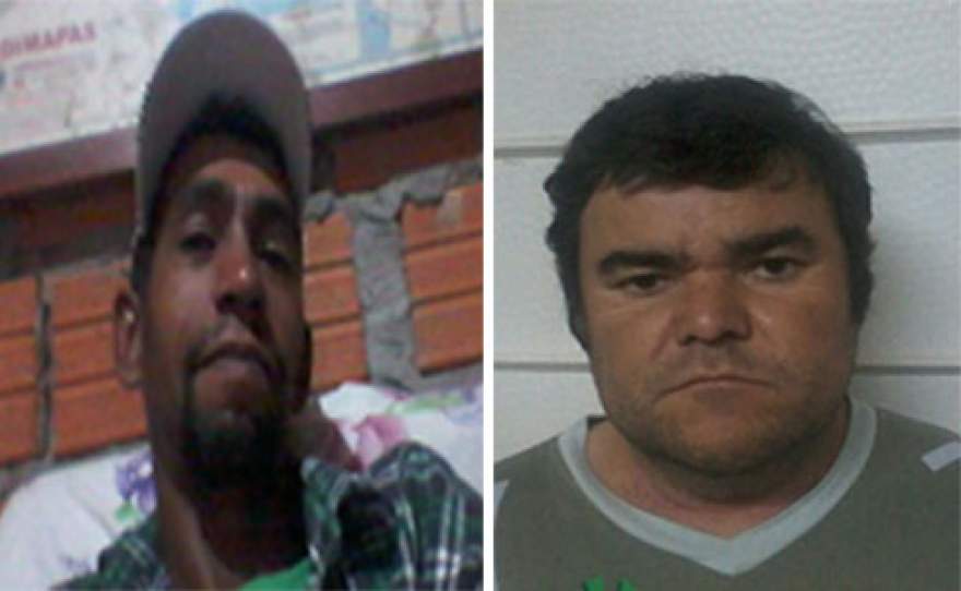 Fábio da Silva Alves (E) e Paulo Luís Welker foram mortos em frente ao Presídio Estadual de Candelária  