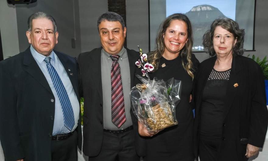 Rui Flores e Silva e Odete com os afilhados José Antonio Jardim Silveira e esposa Moema