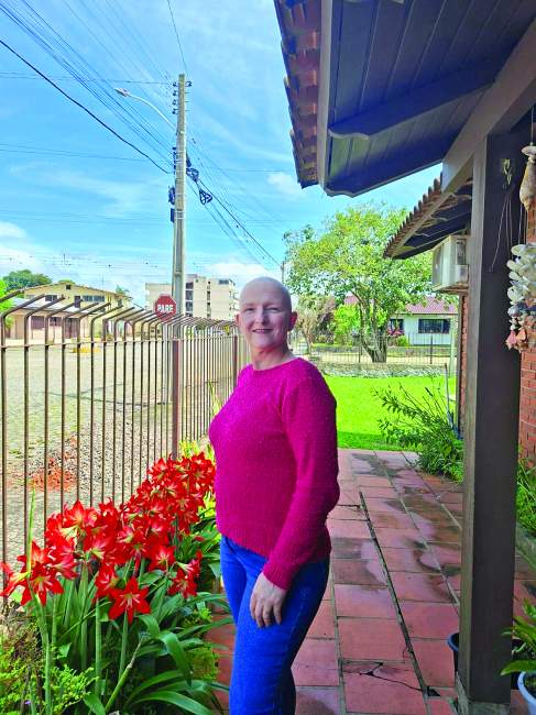 Fabiane enfrenta a doença com ainda mais coragem e amor pela vida