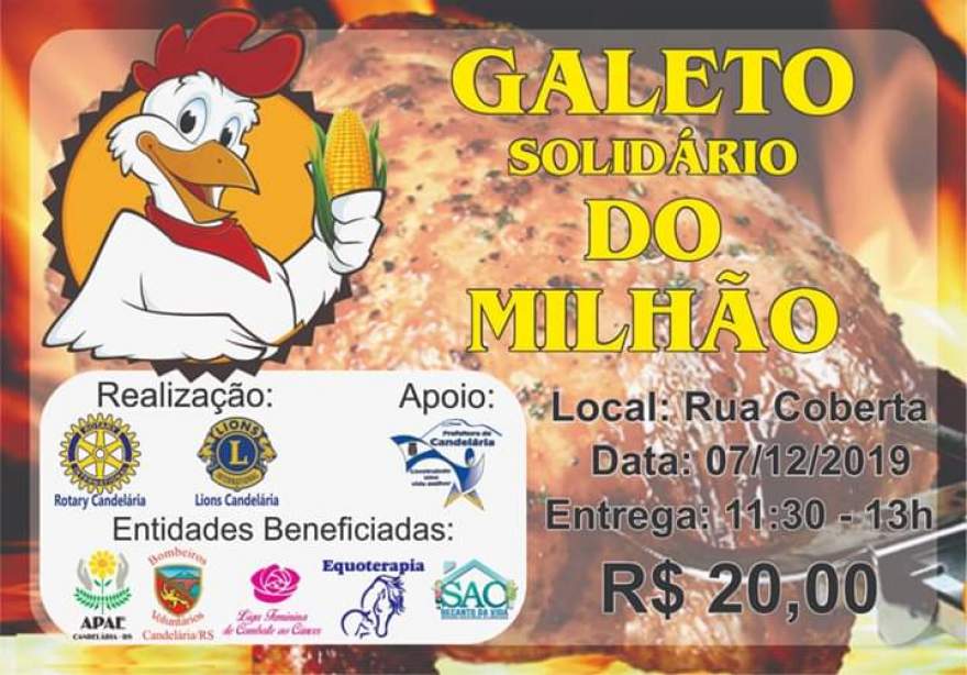 O selo da promoção: até mil galetos