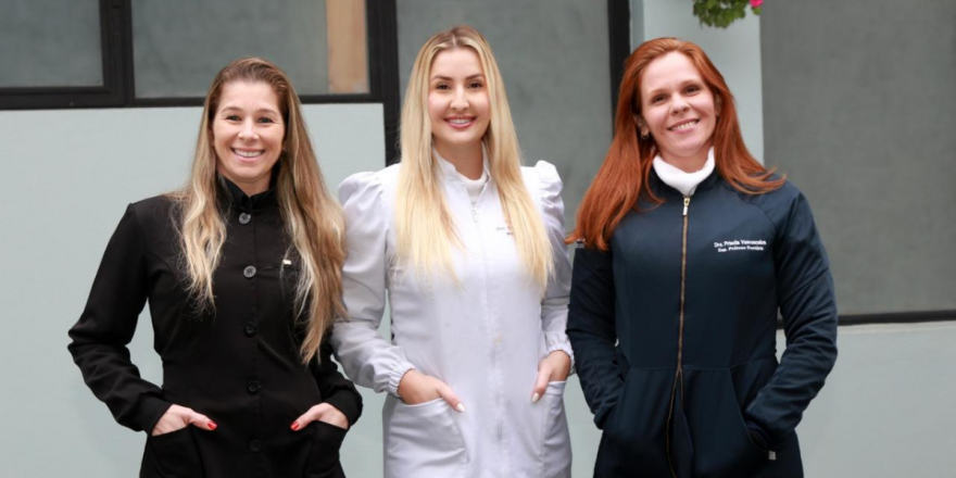 Tainã Cervo, Paloma Capeletti e Priscila Vasconcellos: atendimento personalizado e humanizado (Foto: Odete Jochims | Folha de Candelária)