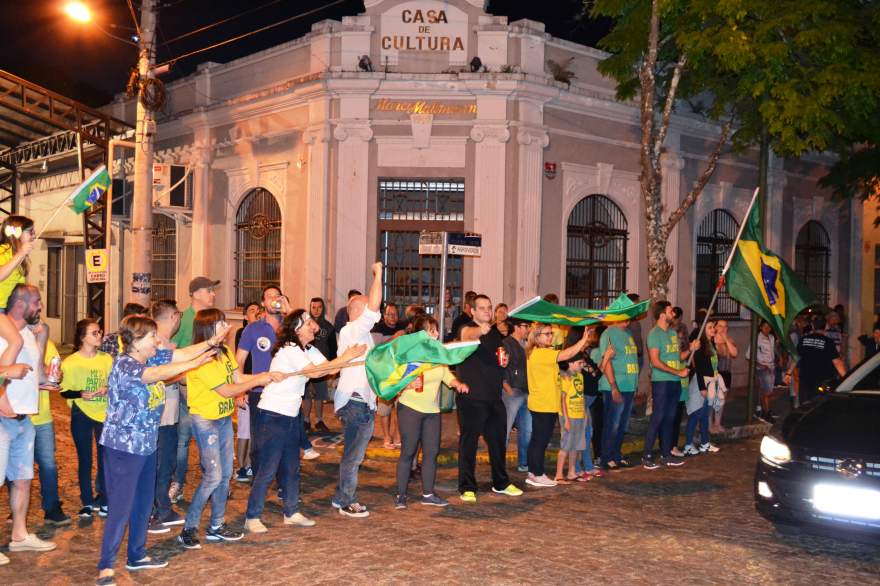 Comemoração pela vitória de Jair Bolsonaro