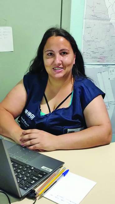 Catiane Amelini, Agente Censitária Municipal: A colaboração de todos é fundamental | Charles Silva / Folha de Candelária