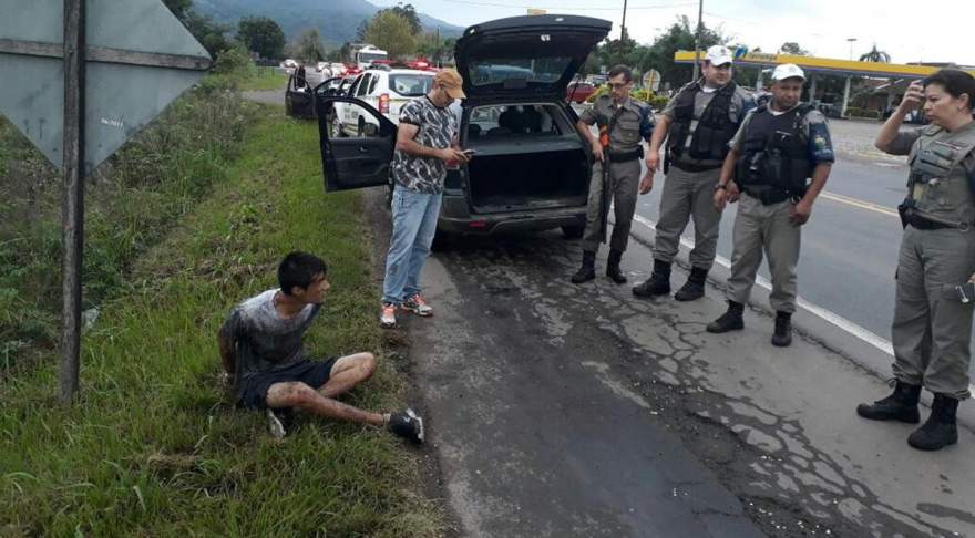 Foragido foi detido pela Brigada Militar nas proximidades do Posto Lago Azul