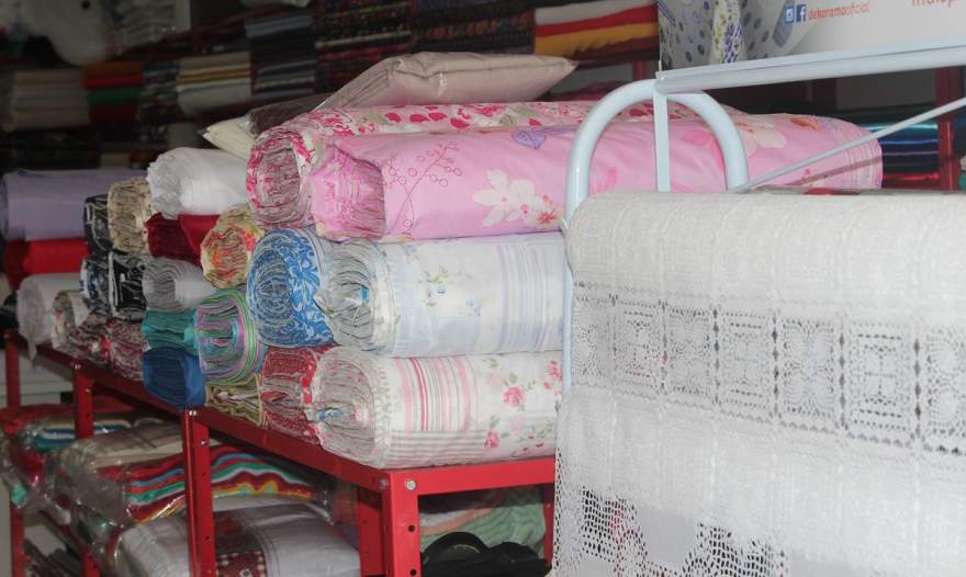 Toalhas e tecidos para roupa de cama