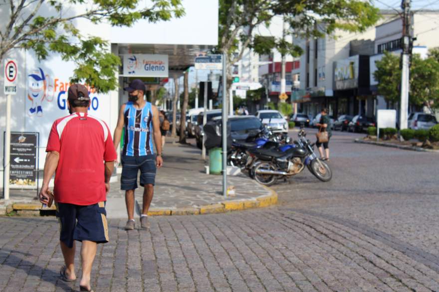 A maior parte das cidades gaúchas, incluindo Candelária, está classificada na bandeira vermelha, de risco epidemiológico alto