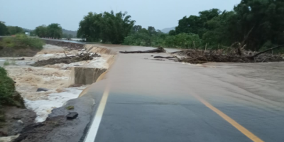 Chuvas intensas causam interrupção de trânsito no km 167 da RSC-287