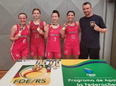 Colégio Medianeira é campeão estadual escolar de basquetebol 3x3