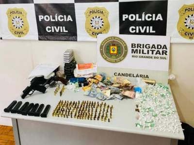 Operação policial apreende drogas, armas e munições 