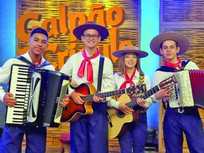 Pelo projeto Os Gauchinhos, Luísa participou do programa Galpão Crioulo, da RBS TV